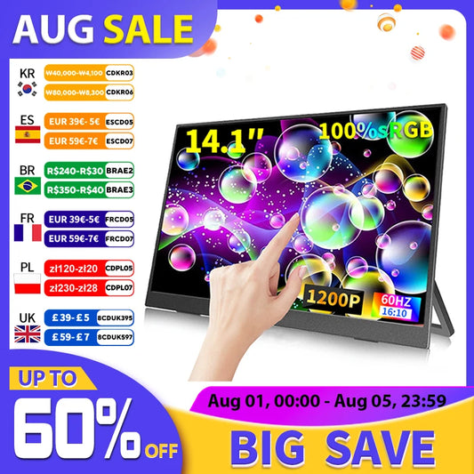 14.1" Touchscreen Portable Monitor