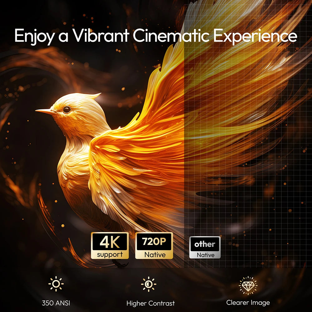 VEVSHAO A12 Mini Smart Projector