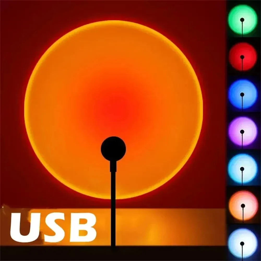 USB Rainbow Sunset Projector Light