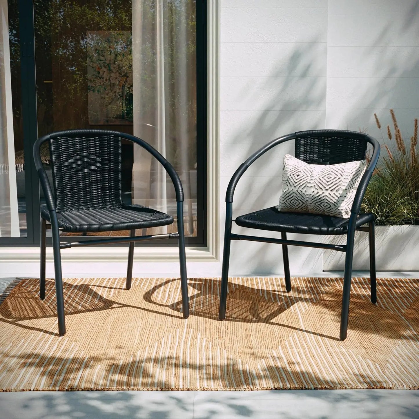 HUANZHUANG Set of 2 Rattan Chairs