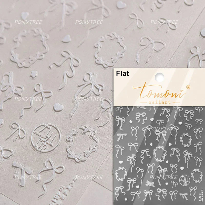 Bowknot 3D Nail Art Stickers