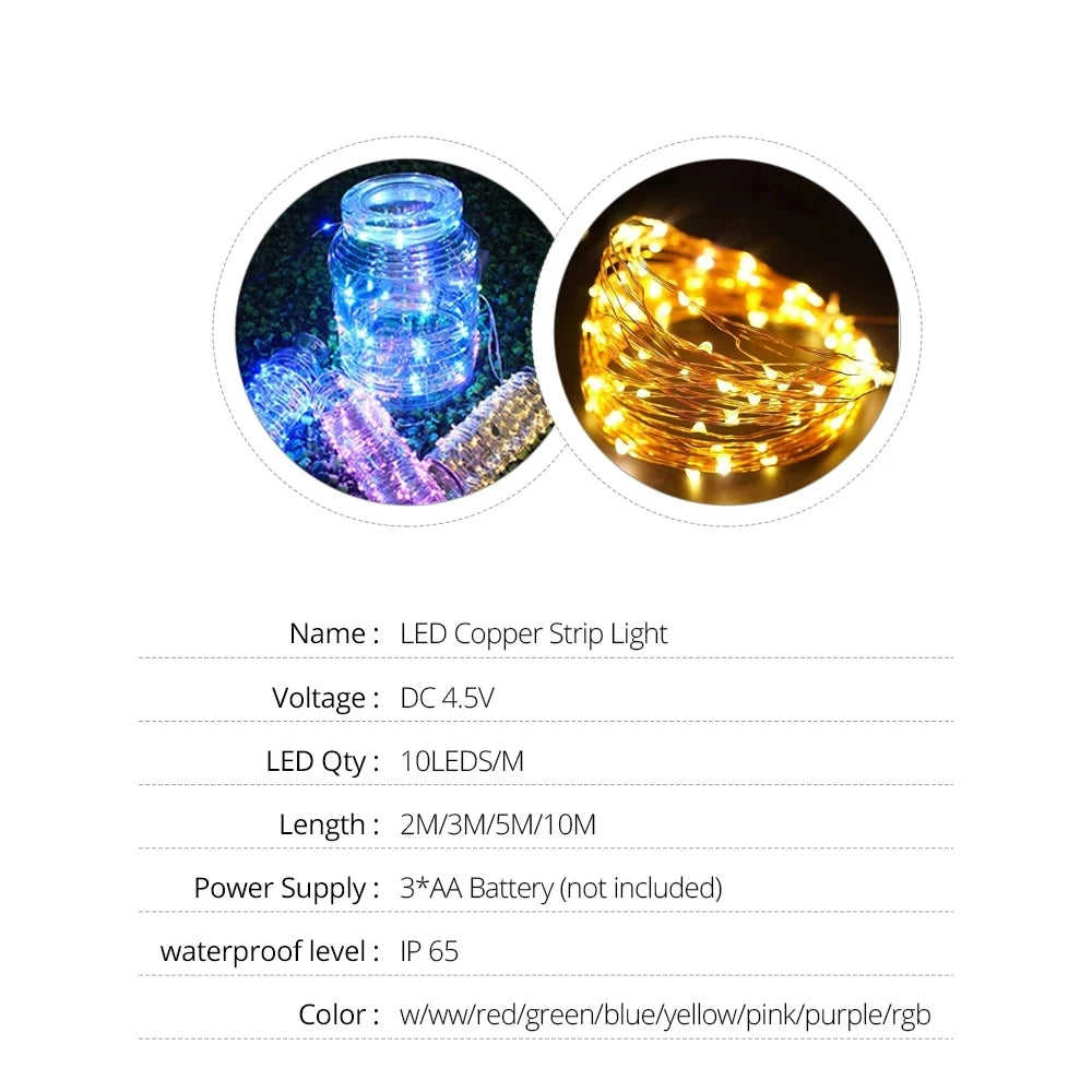 Copper Wire LED String Lights