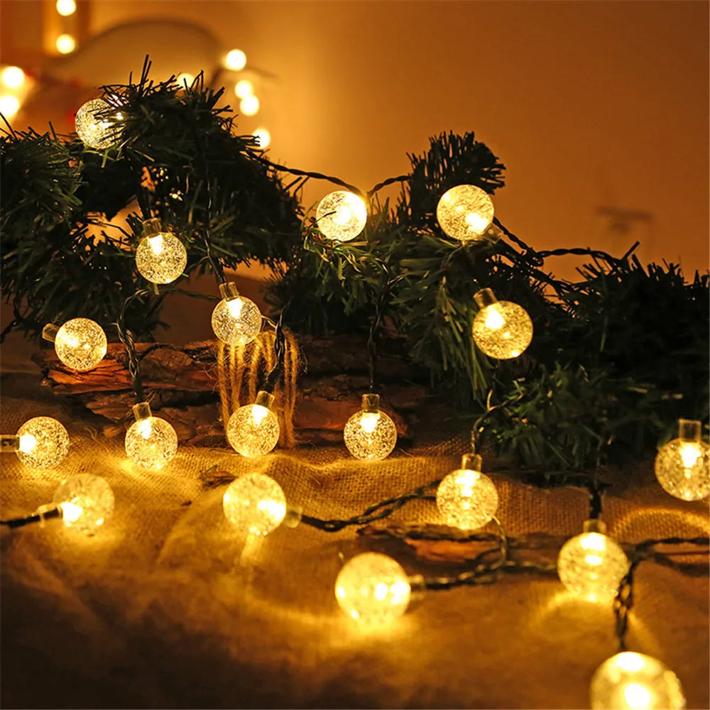 Solar LED Bubble String Lights