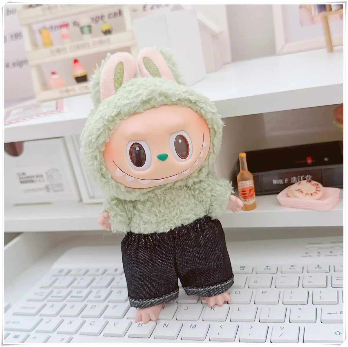 BULINBULIN Labubu Hoodie Pendant Outfit Set