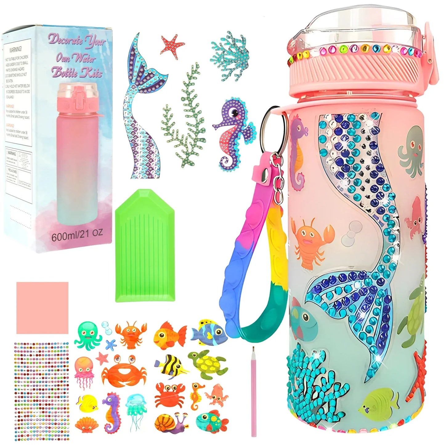 Kids DIY Colorful Sports Water Bottle