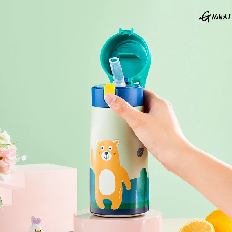 GIANXI Kids Stainless Steel Straw Bottle