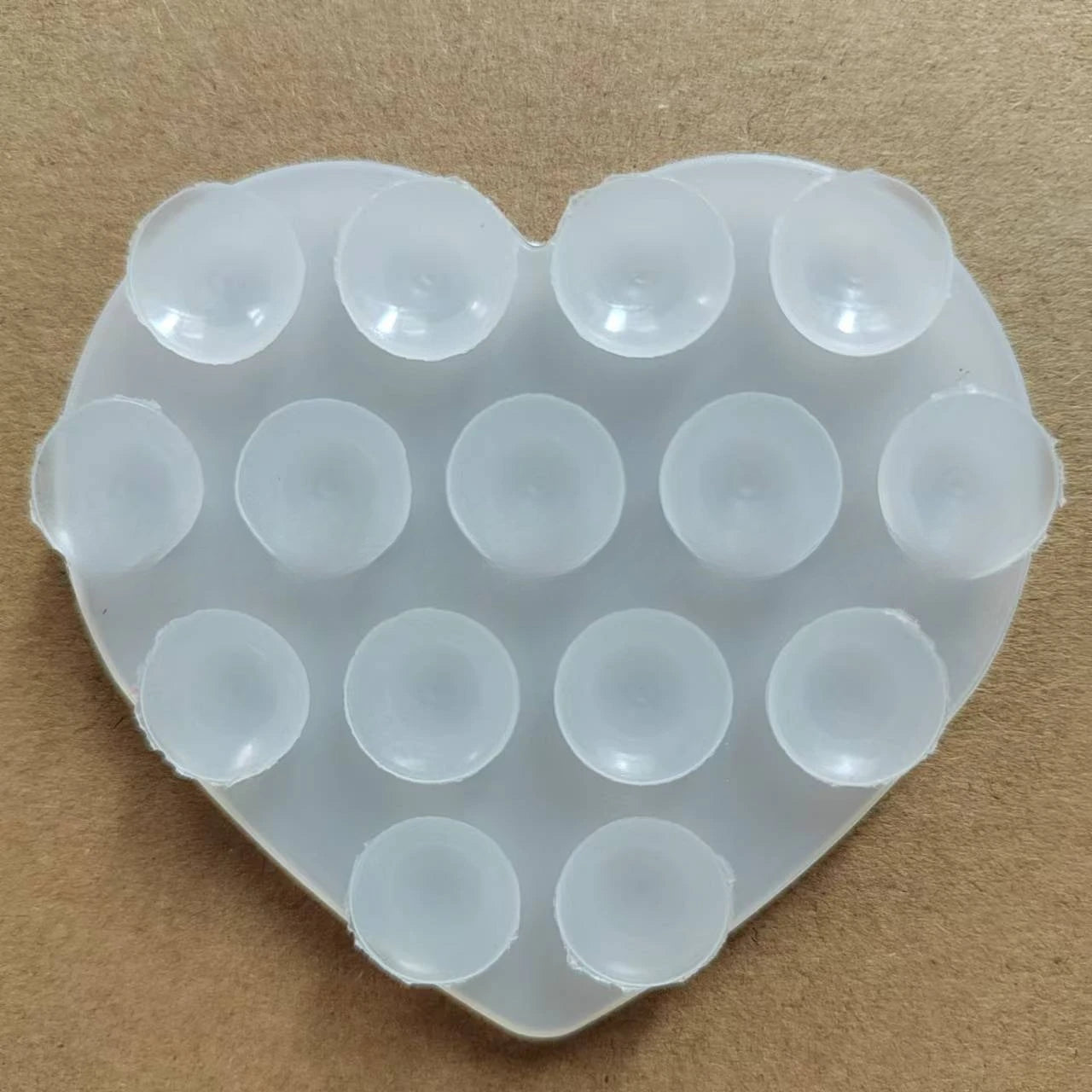Heart Shaped Silicone Suction Sticker
