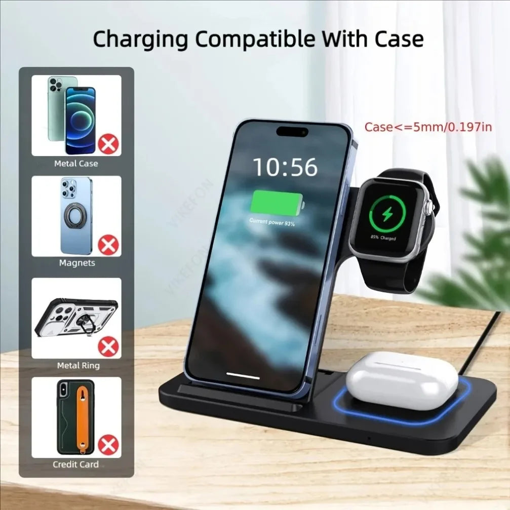 VIKEFON 30W Foldable 3-in-1 Charger