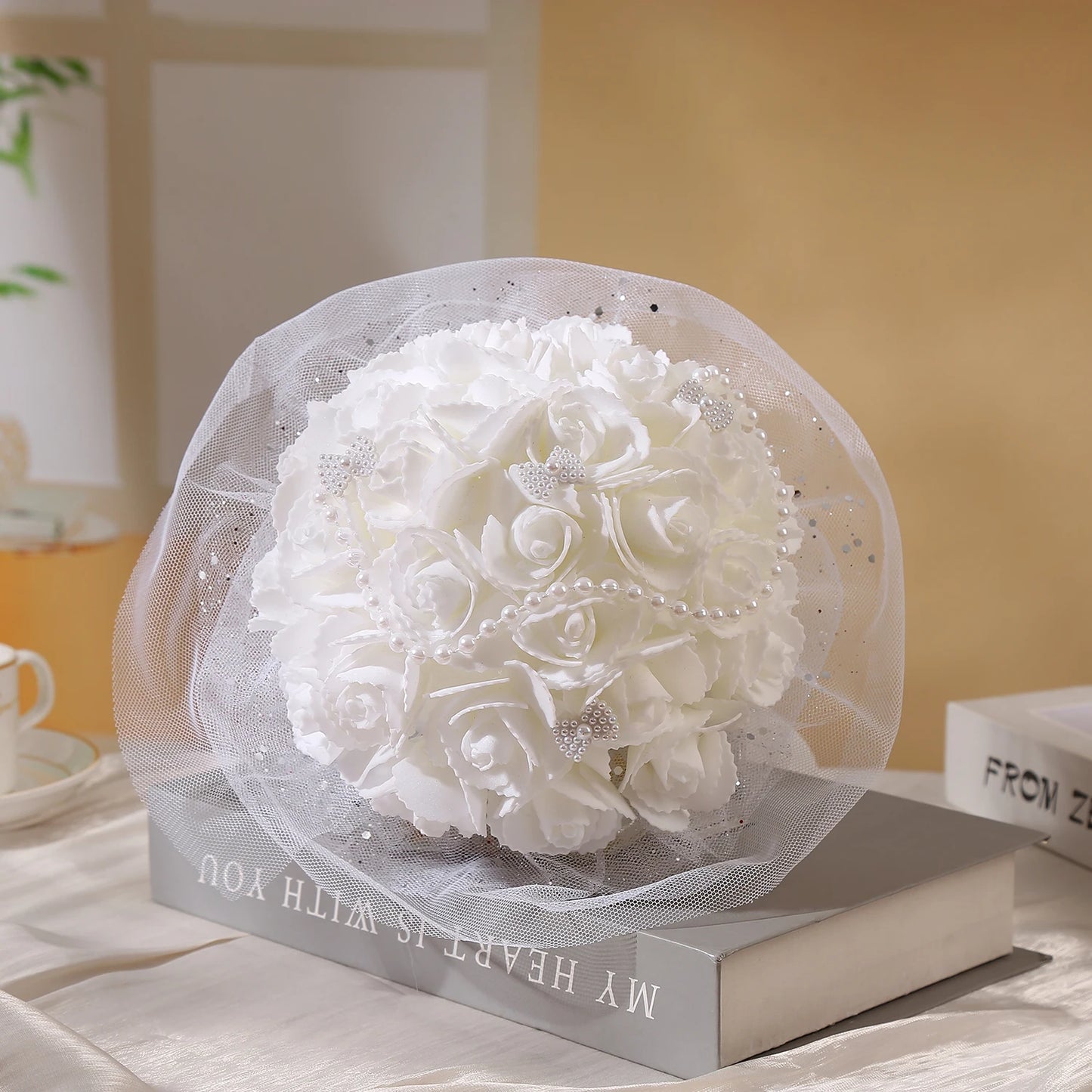 Artificial Pearl Wedding Bouquet