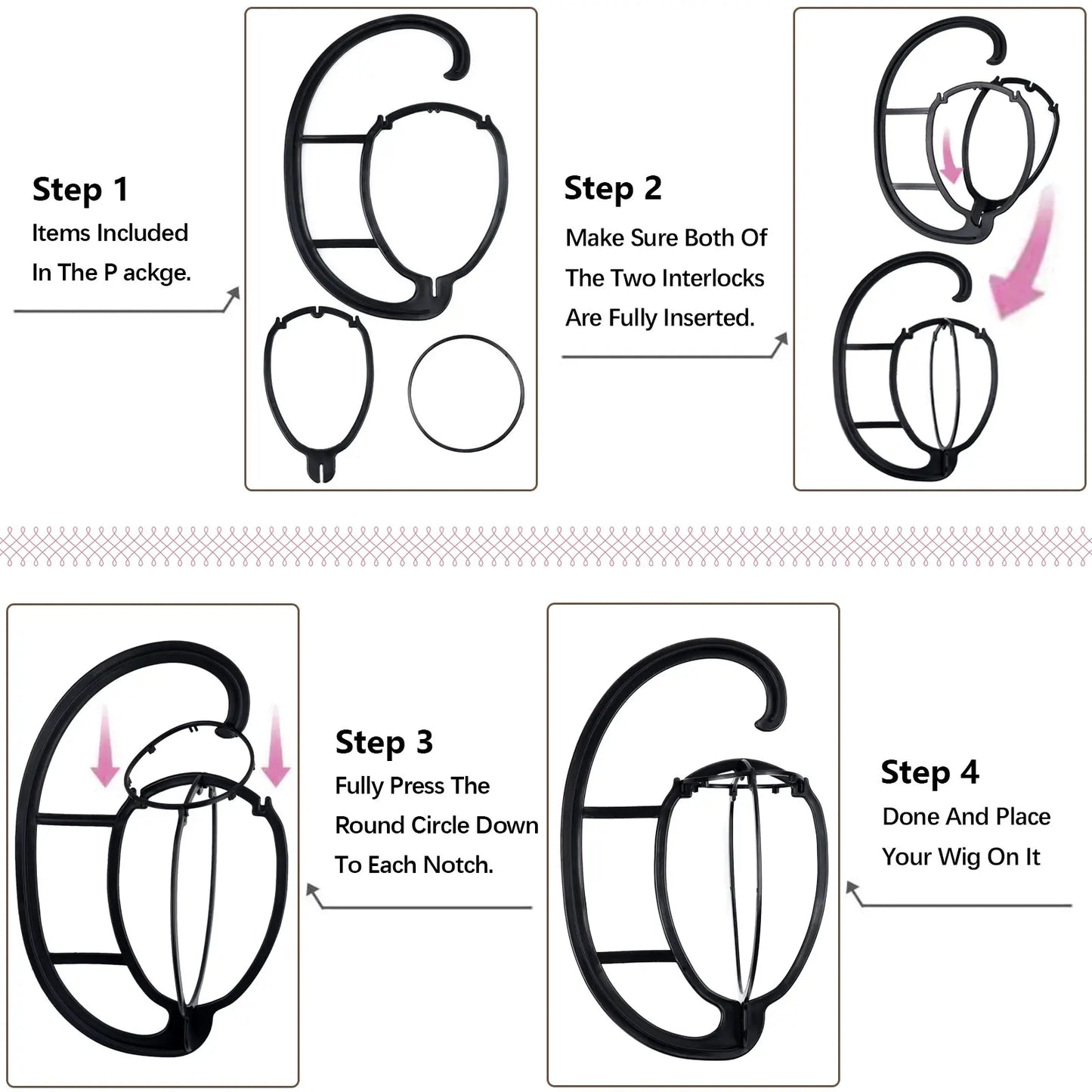 Portable Collapsible Wig Stand