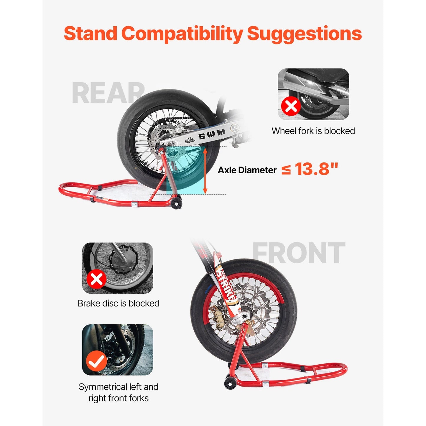Motorcycle Front Rear Stand Lift
