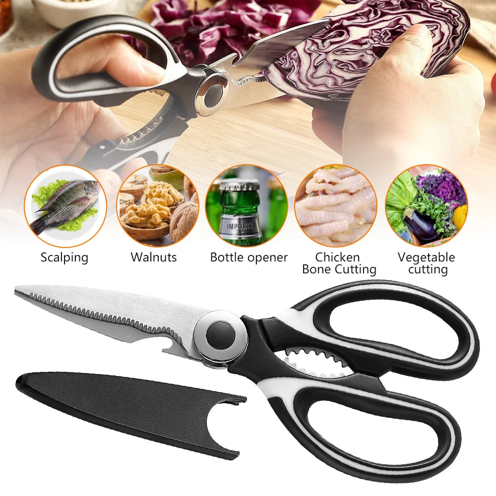 Multifunctional Kitchen Stainless Steel Scissors