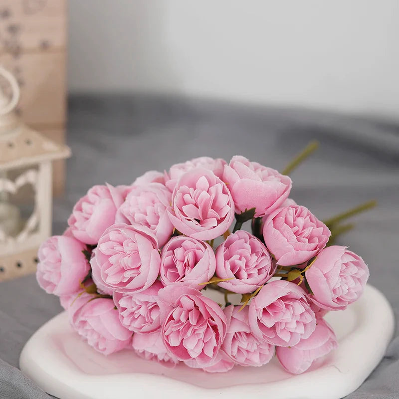 Tenvity Pink Rose Peony Bouquet