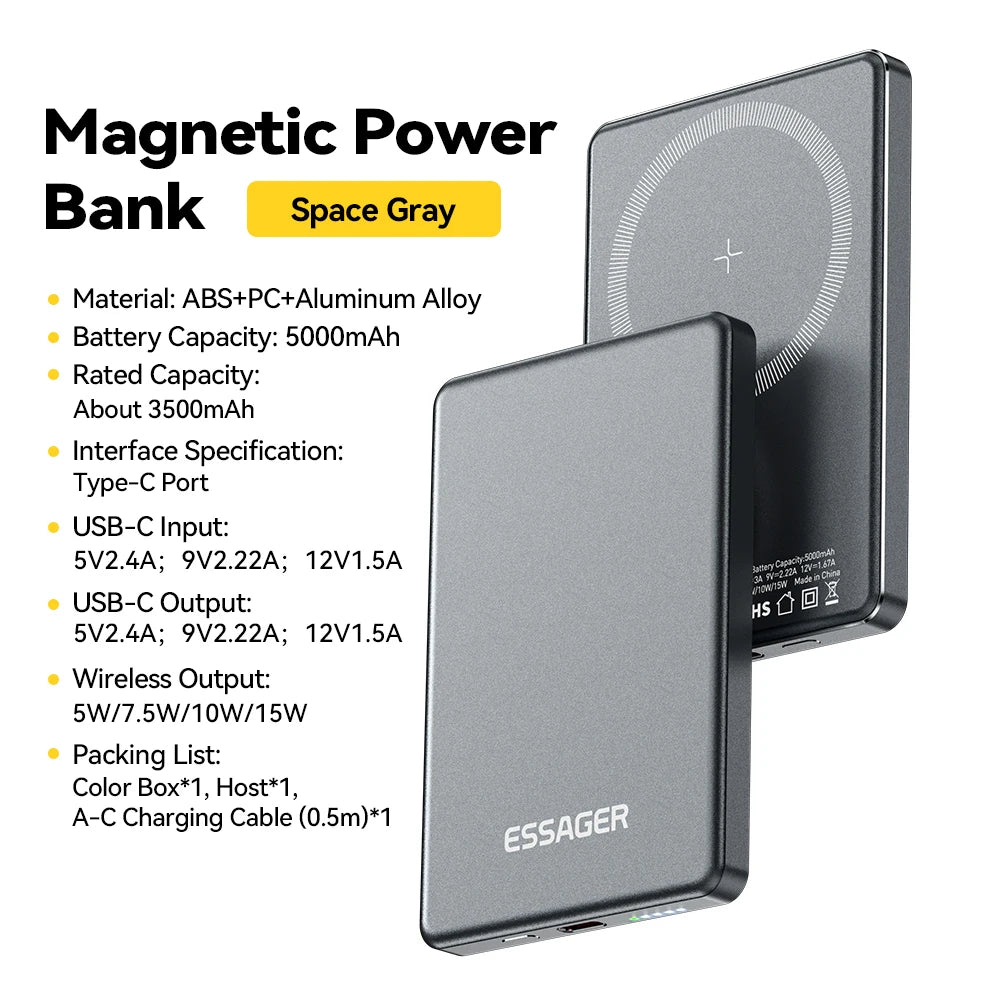 Essager 5000mAh Magnetic Power Bank