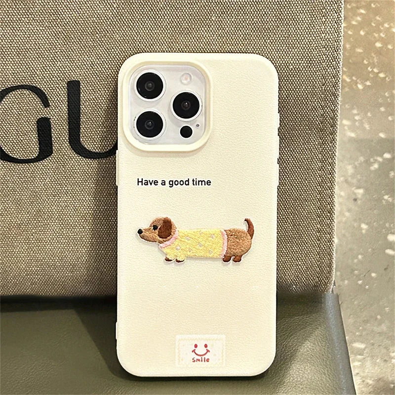 Korean Cute Dachshund Phone Case
