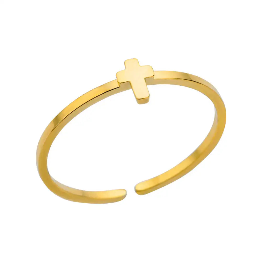 HPTOTMG 316L Gold Stainless Ring