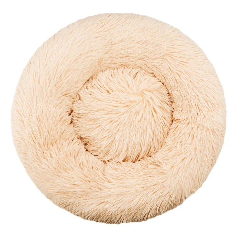 Round Plush Winter Pet Bed