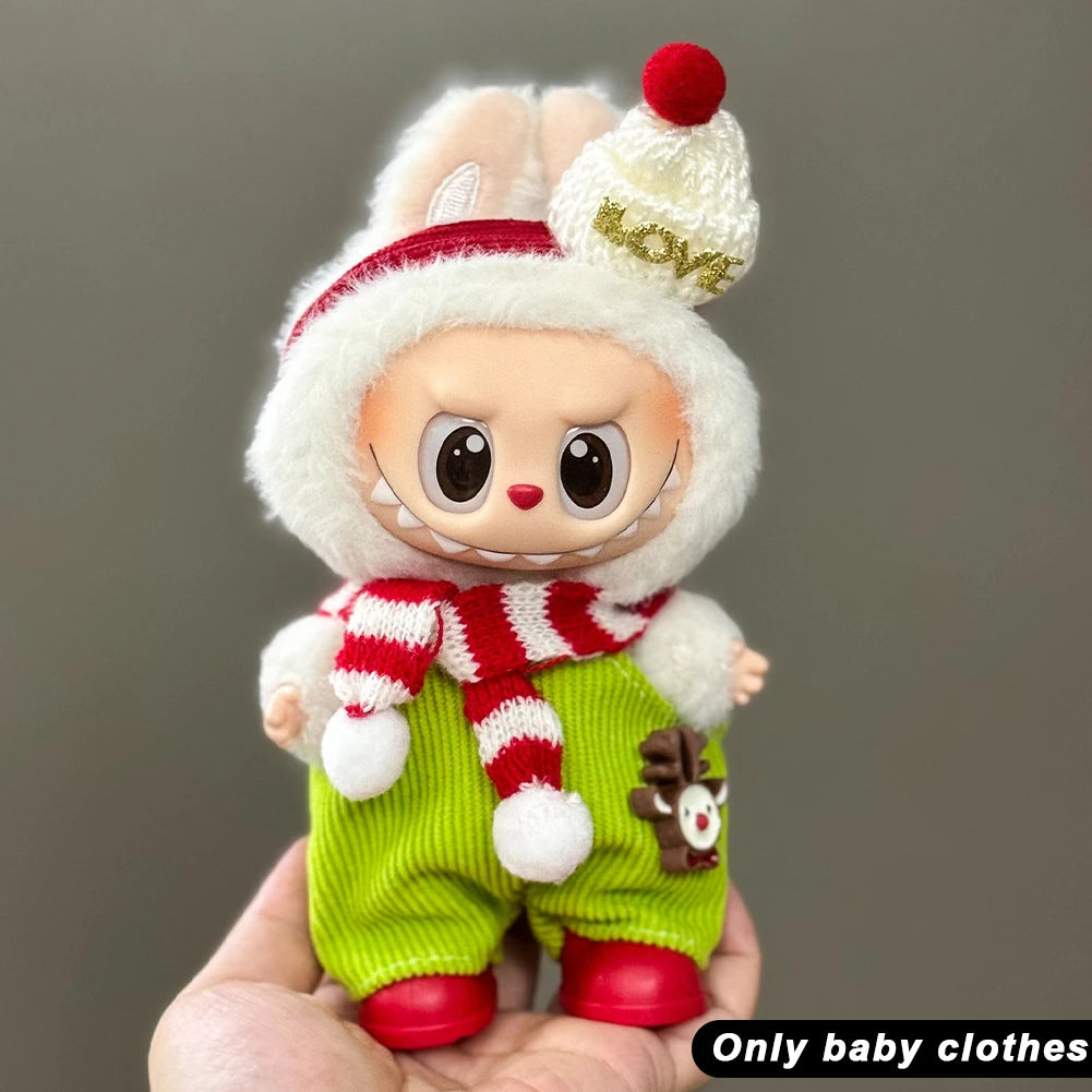 Labubu Plush Christmas Outfit Set