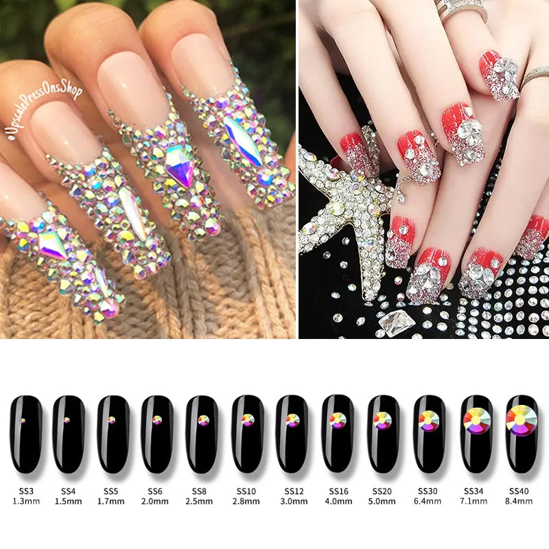 PUBRILEX Multi-Color Nail Art Rhinestones