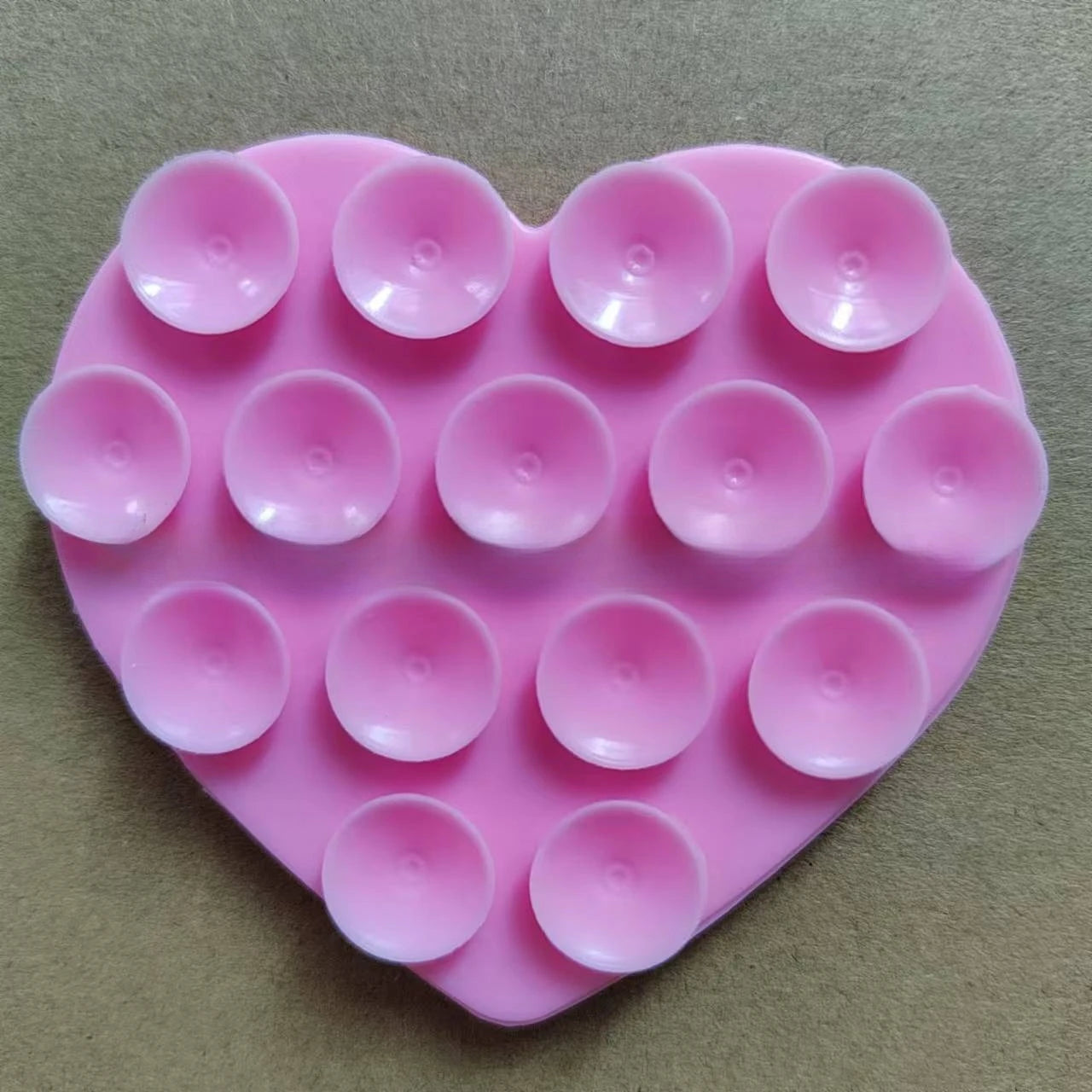 Heart Shaped Silicone Suction Sticker