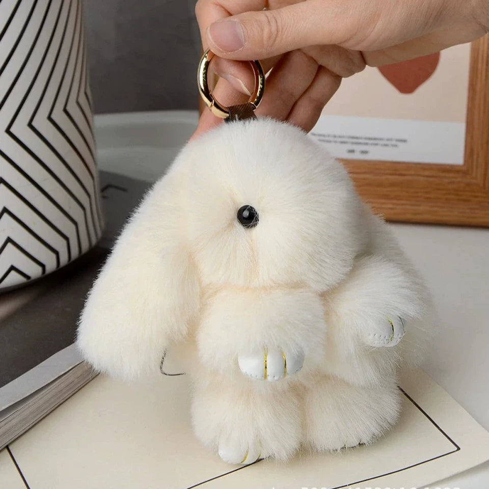 ZAKOL Fluffy Rabbit Pompon Keychain