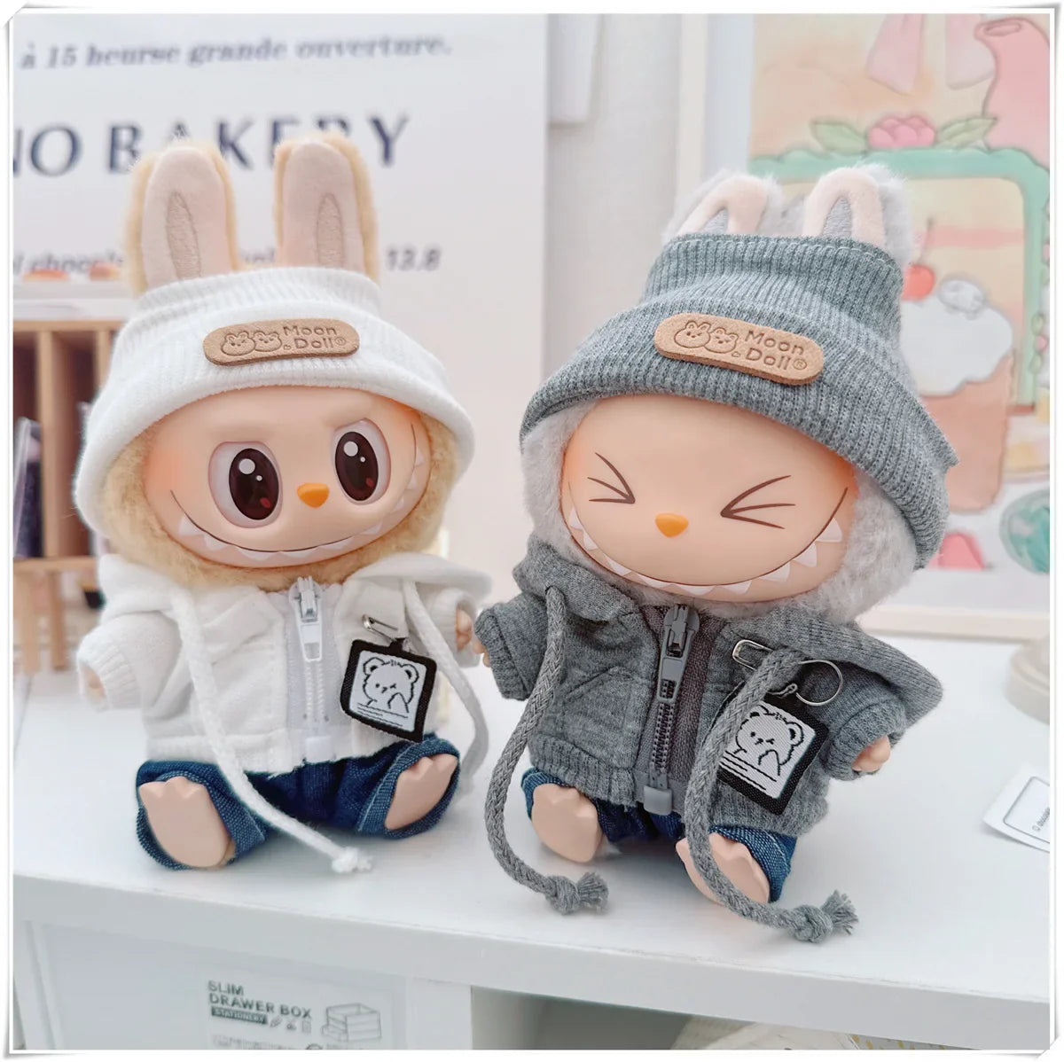 BULINBULIN Labubu Hoodie Pendant Outfit Set