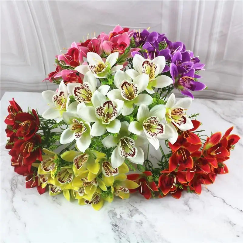 Artificial White Orchid Bouquet
