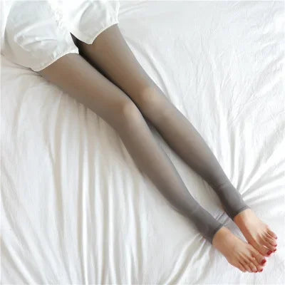 Thermal Stockings Woman Fleece Tights Sexy Winter Warm Pantyhose Translucent Slim Thicken Tights Elastic Velvet Pantyhose Female