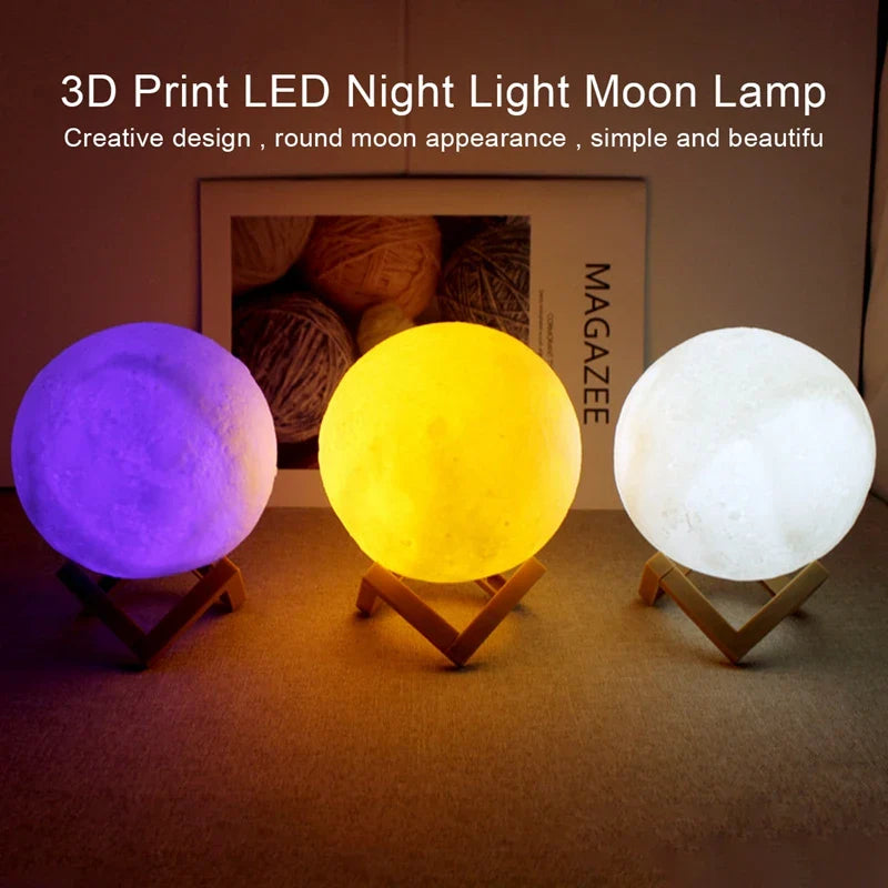 Pzsunly LED Moon Light Galaxy Night Lamp