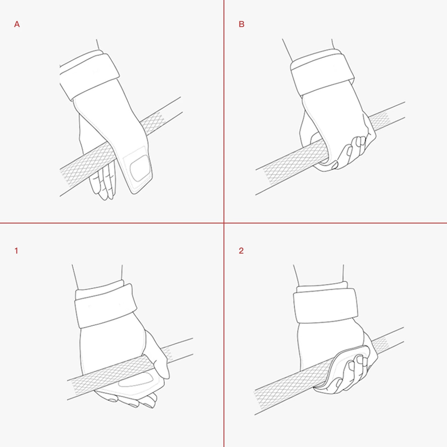 SKDK Cowhide Gym Palm Grips