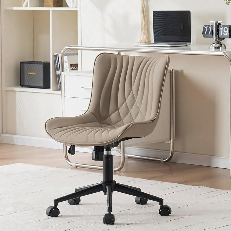 Modern Armless PU Office Chair