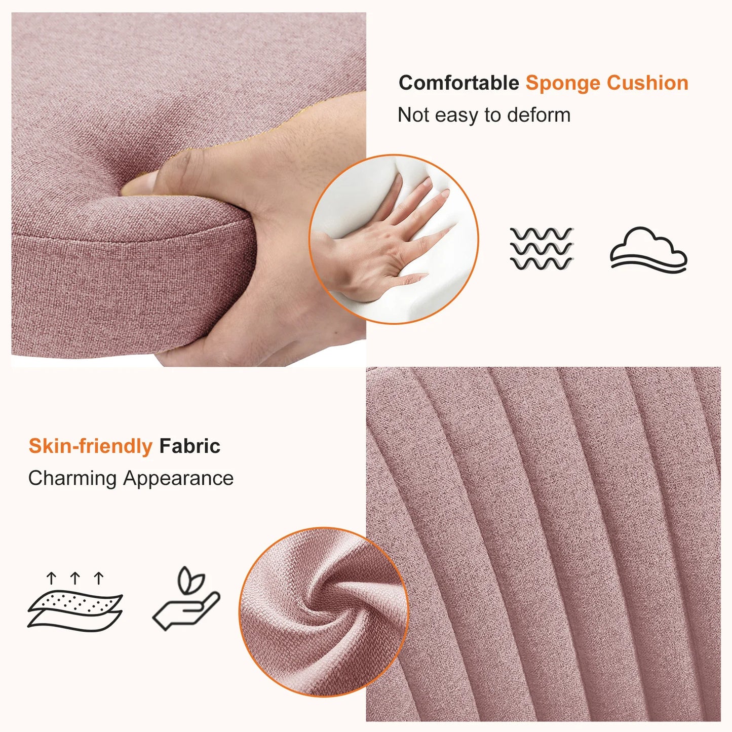 JHK Armless Swivel Desk Chair