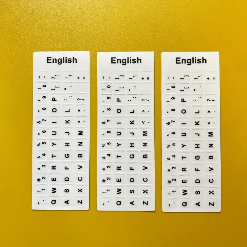 3pcs Multilingual Keyboard Stickers
