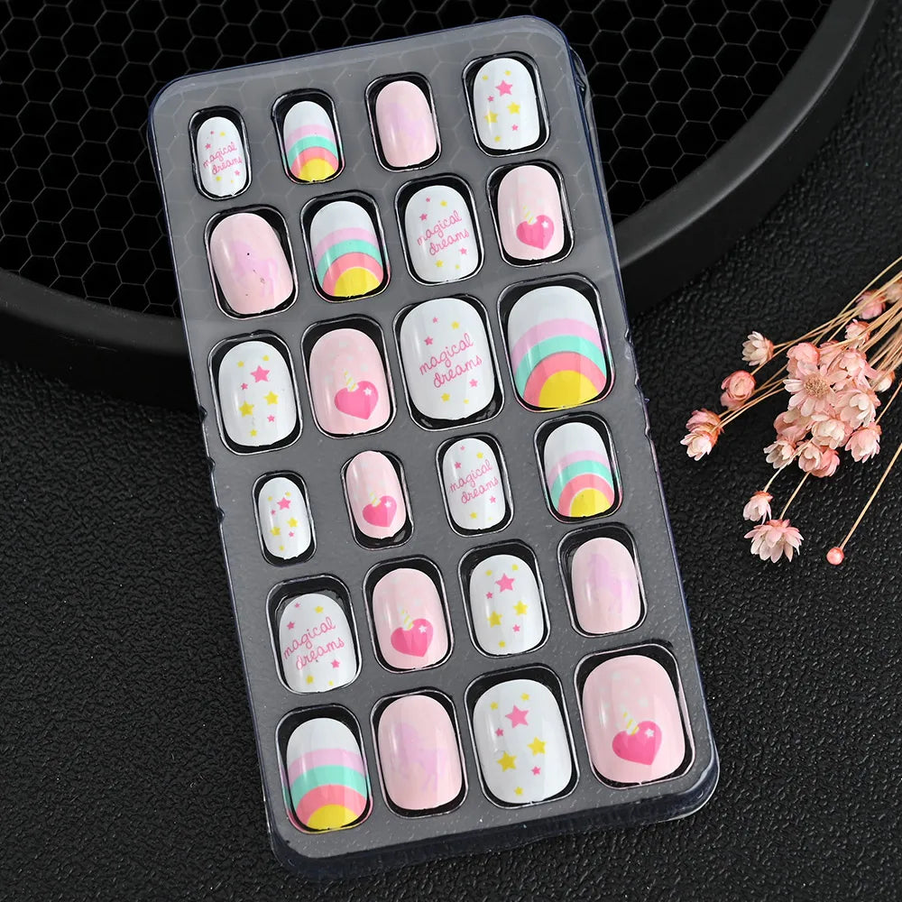 24Pcs Cute Bow Press-On Nails