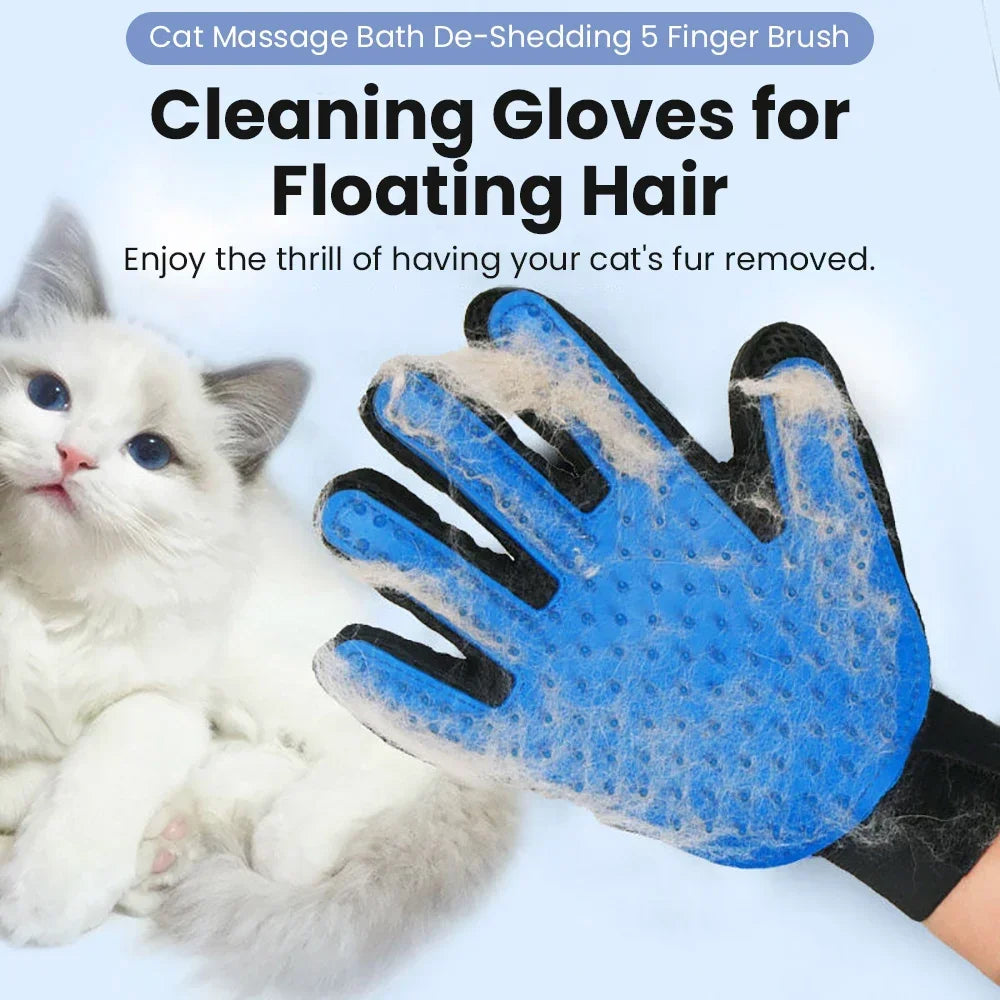 Rubber Dog Grooming Hair Gloves