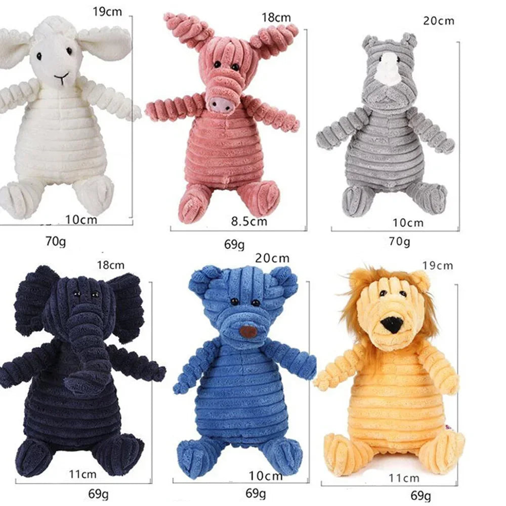 Corduroy Animal Dog Toy