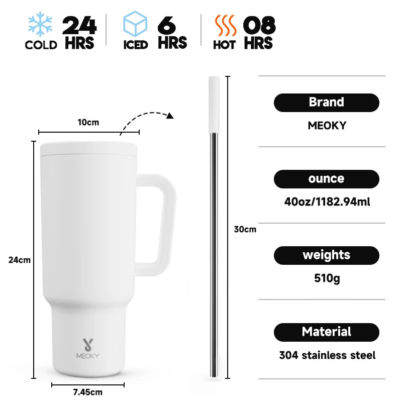 Meoky 40oz Stainless Steel Thermos