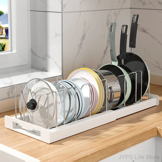 Expandable Pot & Pan Rack Organizer