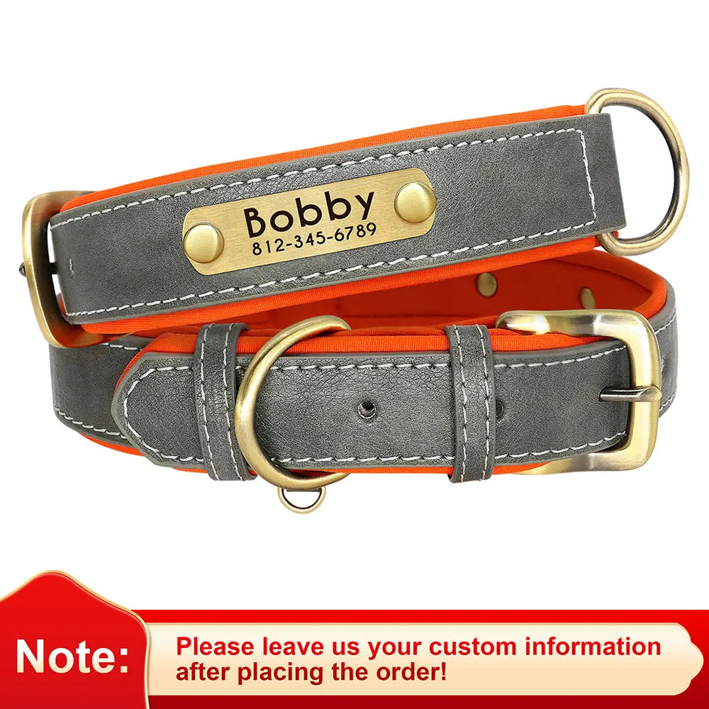 Custom PU Leather Dog Collar