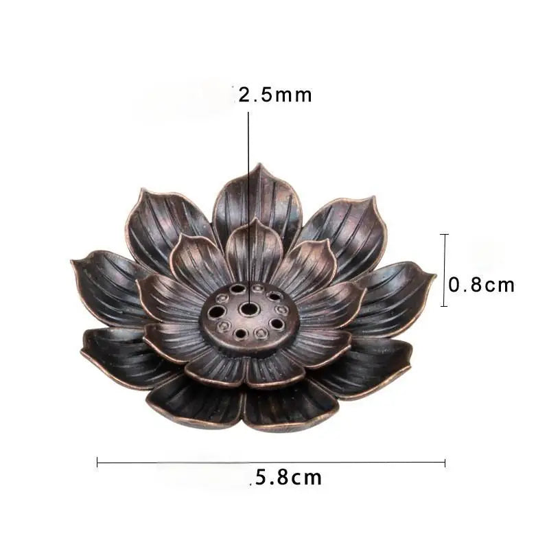 Alloy Lotus Incense Burner