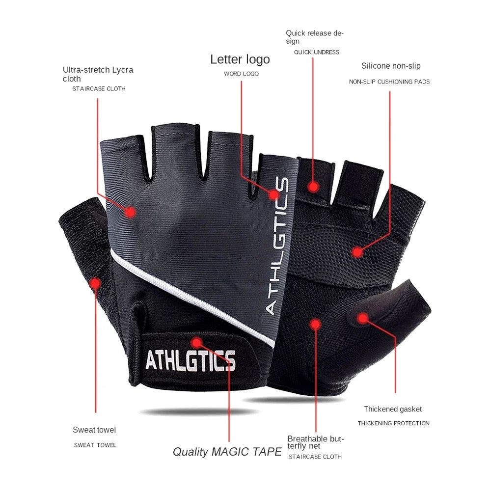 Breathable Fingerless Gym Gloves