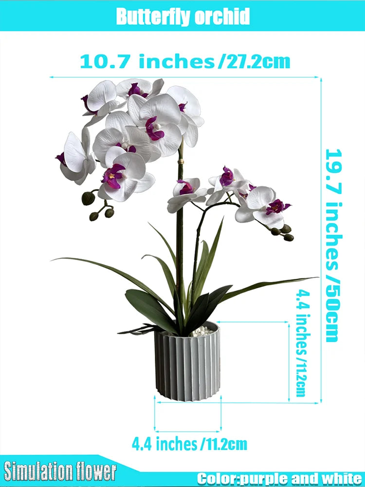 Flower Elegant Faux Orchid Bonsai