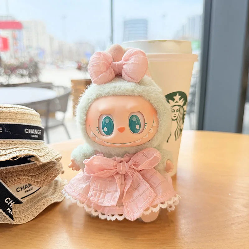 Black Camellia Labubu Outfit