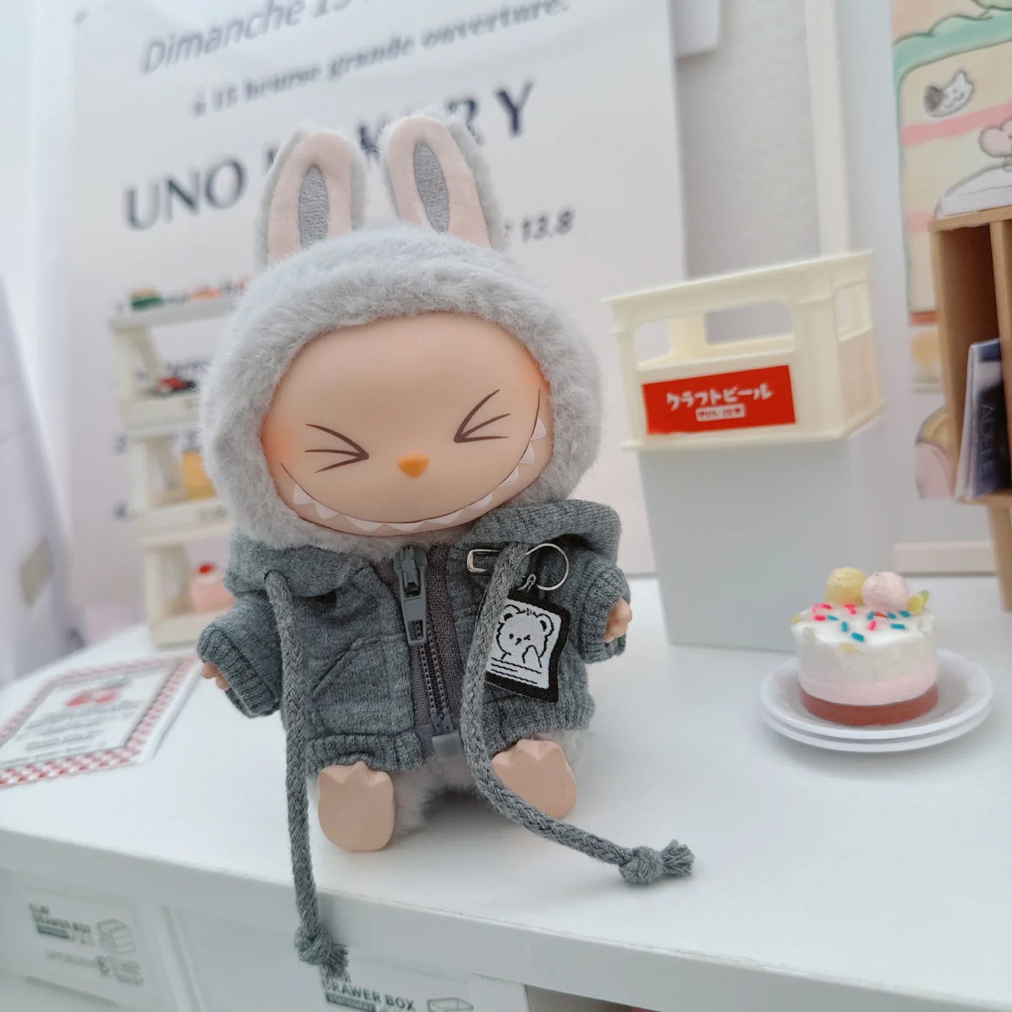 BULINBULIN Labubu Hoodie Pendant Outfit Set