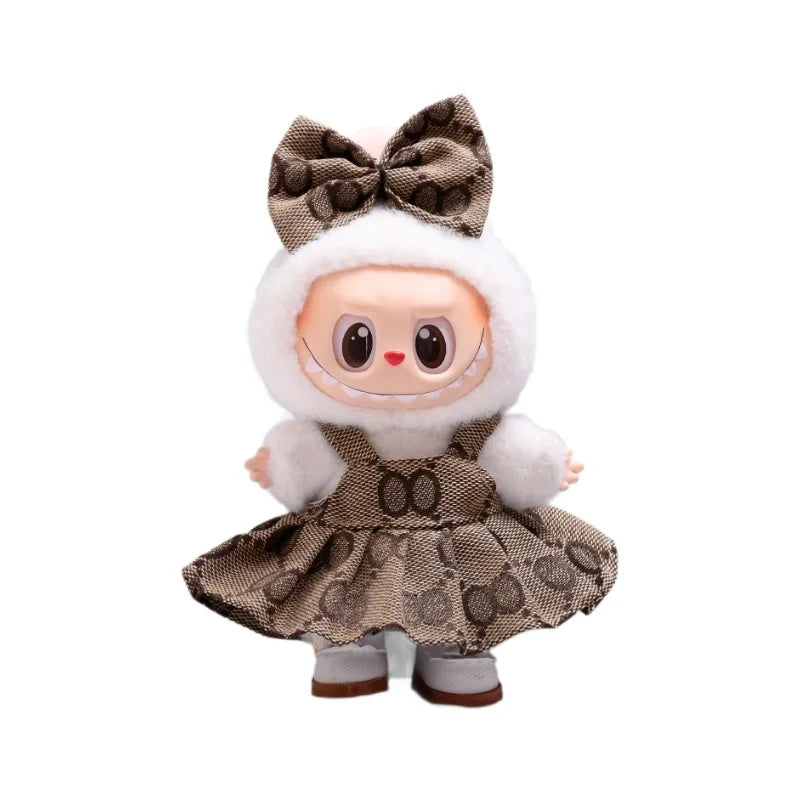 Labubu Designer Plaid Dress Set