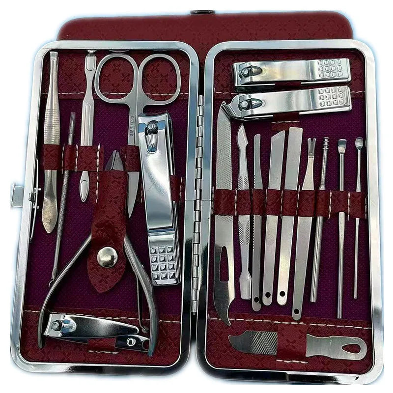 19Pcs Stainless Steel Nail Set