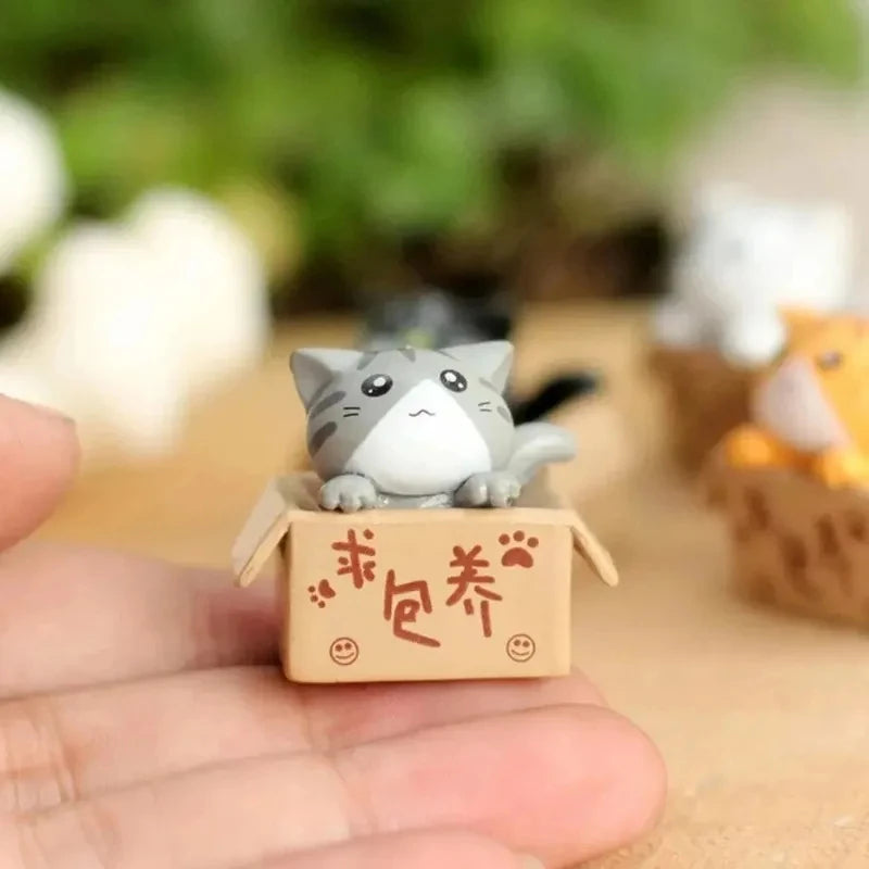 Mini Cat Figurines Home Decor