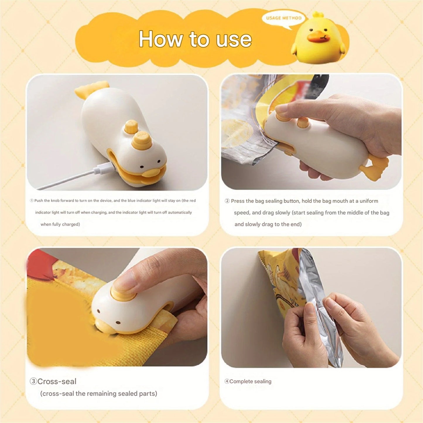 Cute Duck Vacuum Bag Sealer