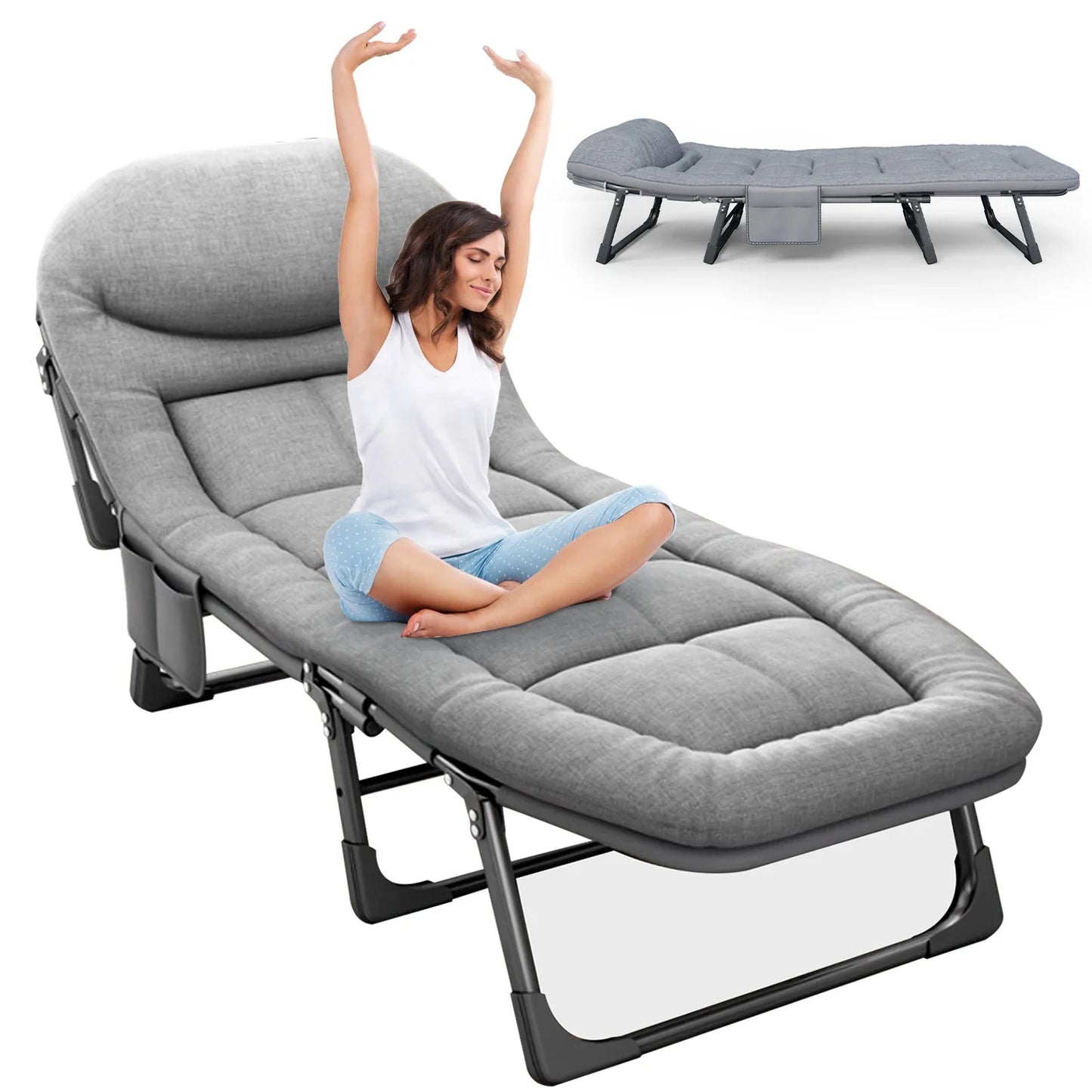 Portable 6-Position Folding Cot