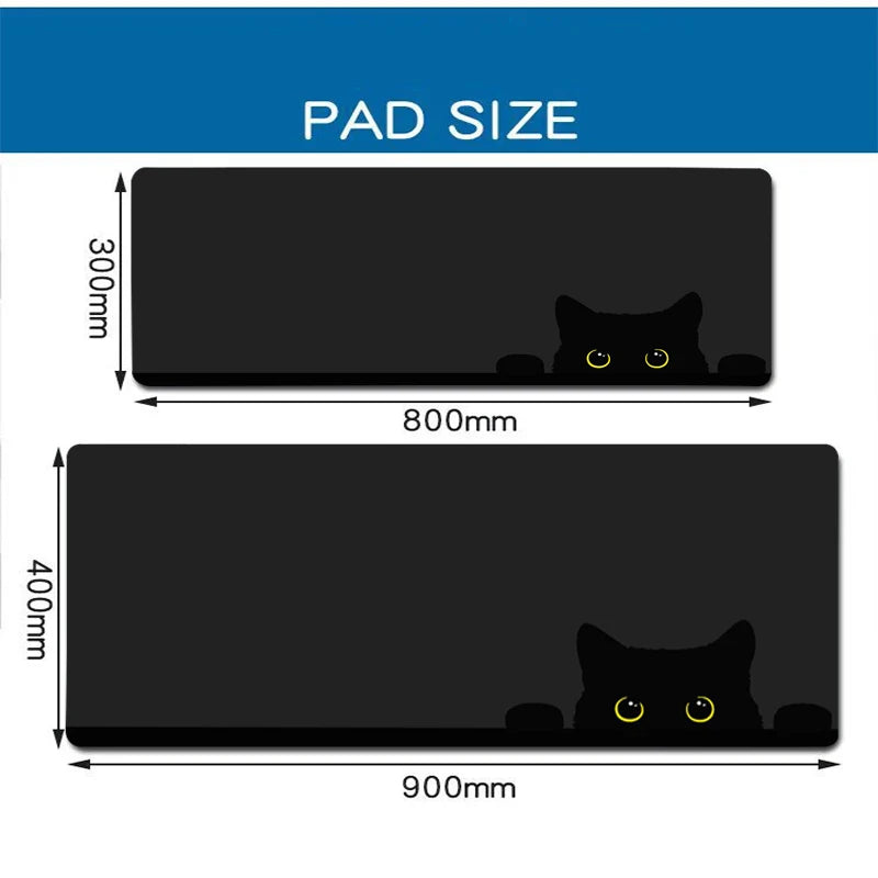 Kawaii Black Kitten Mousepad